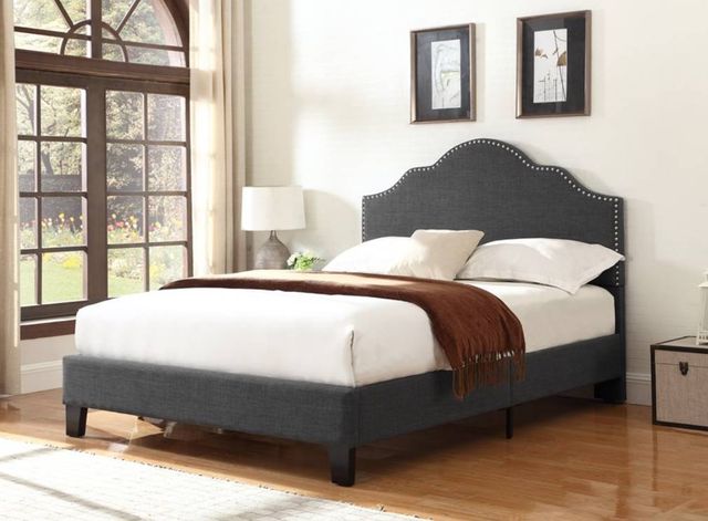 Emerald Home Madison Charcoal California King Upholstered Panel Bed-1