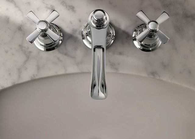 Brizo Rook® Polished Chrome 4" Widespread Lavatory Faucet with Channel Spout-1