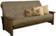 Kodiak Furniture Washington Linen Stone/Rustic Walnut Queen Futon with Mattress-0
