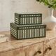 TOV Furniture Kora 2-Piece Green Stripes Jewelry Box Set-1