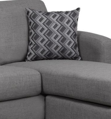 Sofa by Fancy© Lyson 2-Piece Charcoal Reversible Chaise Sectional Sofa-3