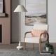 Crestview Collection Wesley White/Gold Floor Lamp-4