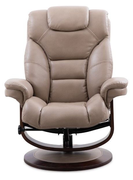 Parker House® Monarch 2-Piece Linen Reclining Swivel Chair and Ottoman Set-1