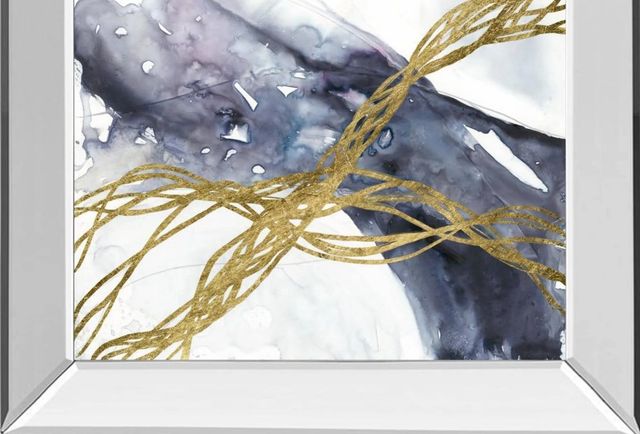 Classy Art Agate Wave III by Jennifer Goldberger Mirror Framed Wall Art-1