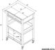 Linon Mitchell White Granite Kitchen Cart -2