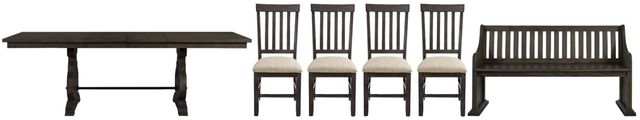 American Wholesale Furniture 6-Piece Charcoal Dining Set-0