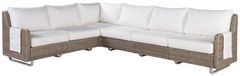 Flexsteel® Vista Canvas Natural Aluminum/Fabric/Wicker Outdoor Modular Sectional