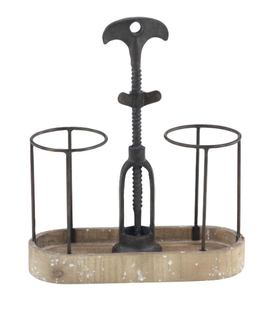 Deco Marche Black Metal Kitchen Wine Holder-2