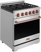 Thor Kitchen Gordon Ramsay Collection 30" Stainless Steel Pro Style Gas Range with Precision Knob Control and Rose Gold Trim-2