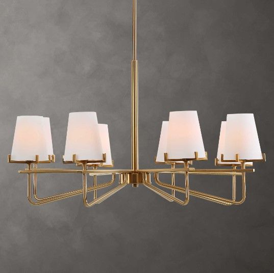 Uttermost® Lassen Warm Brass 8-Light Chandelier-2