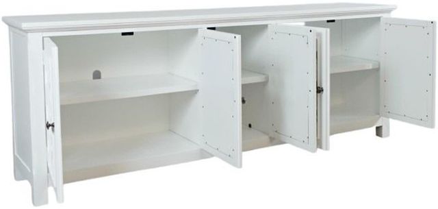 Jofran Inc. Isabella White 86" Mirrored Accent Cabinet-3