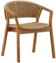 Dovetail Furniture Arrow Natural Wicker/Wooden Outdoor Dining Chair-0
