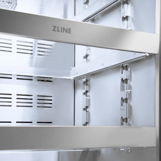 ZLINE Touchstone Autograph Edition 5.2 Cu. Ft. Stainless Steel Beverage Center with Black Stainless Steel Glass Door and Champagne Bronze Handle-6