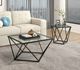 Homelegance® Luca Glass Top End Table with Black Base-2