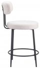 Zuo® Modern Blanca 2-Piece Black/Ivory Counter Stool Set-2