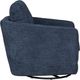 LH Home Feather Baltimo Matte Black/Midnight Blue Swivel Glider Chair-4