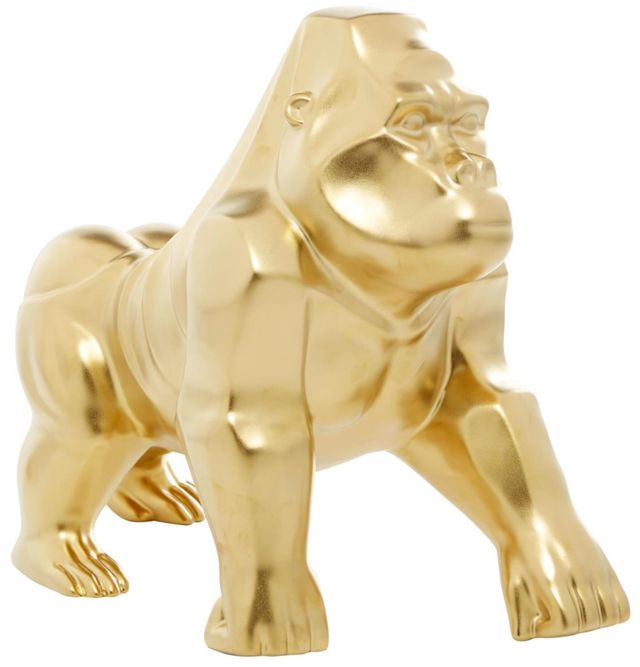 Deco Marche Gold Gorilla Sculpture-0