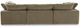 Moe's Home Collection Clay Dream 5-Piece Desert Sage L-Shaped Modular Sectional and Ottoman-2