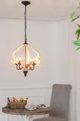A & B Home Swithun Matte Black/Weathered Whitewash 4-Light Chandelier-3