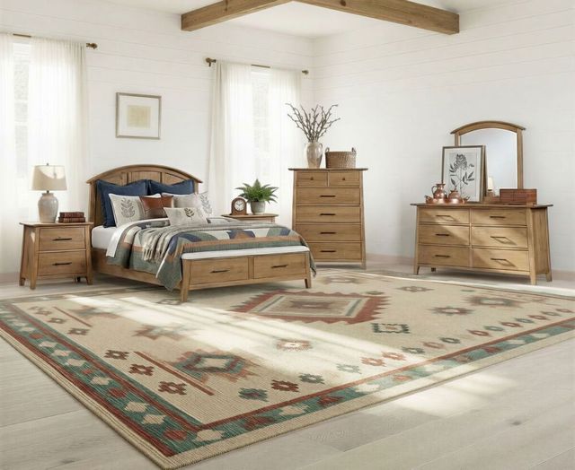 Intercon Jackson Golden Oak King Panel Storage Bed-2