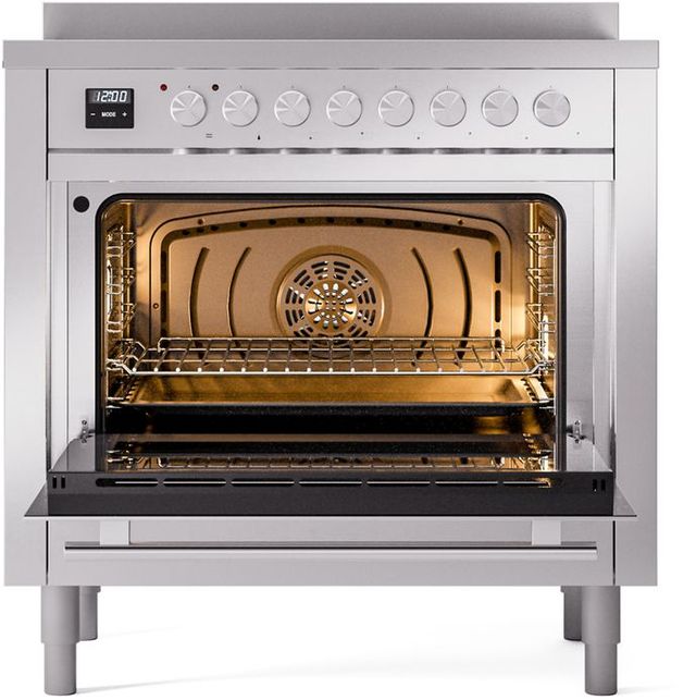 Ilve® Professional Plus II 36" Stainless Steel Pro Style Induction Range-3