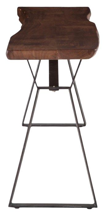 Home Trends & Design London Loft Antique Zinc/Walnut Console Table-2