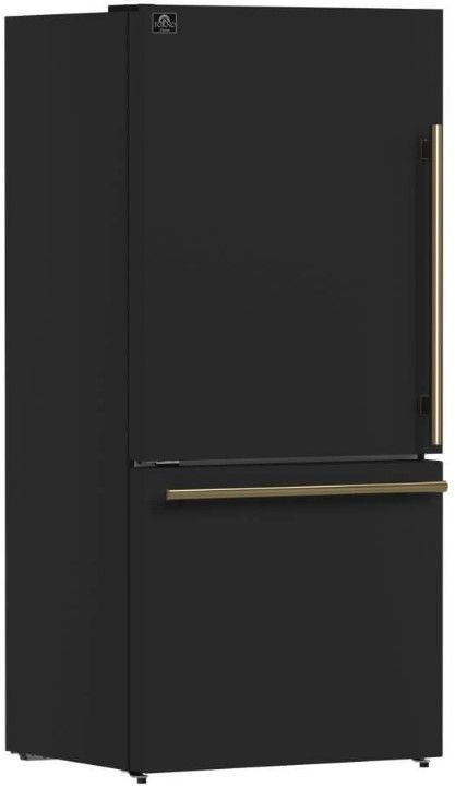 FORNO® Milano Espresso 31 in. 17.2 Cu. Ft. Black Counter Depth Bottom Freezer Refrigerator-1