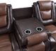 Homelegance® Briscoe Brown Manual Reclining Sofa-4