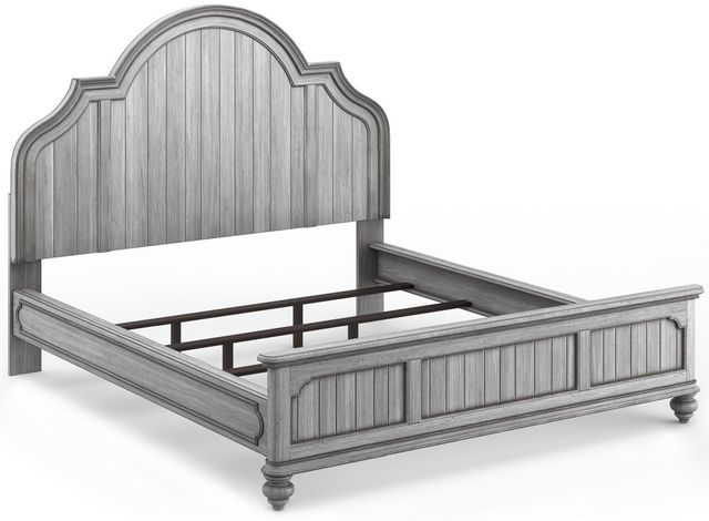 Flexsteel® Plymouth® Distressed Graywash King Bed-1