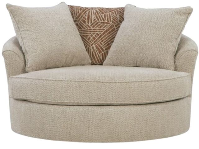 Benchcraft® Steelwater Retreat Latte Oversized Swivel Accent Chair-2