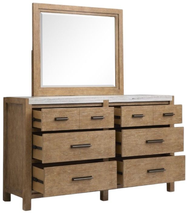 Magnussen Home® Plum Creek Brown Dresser and Mirror-1