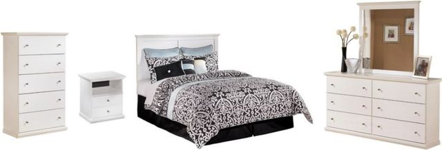 Signature Design by Ashley® Bostwick Shoals 5-Piece White Queen/Full Panel Headboard Bedroom Set-0