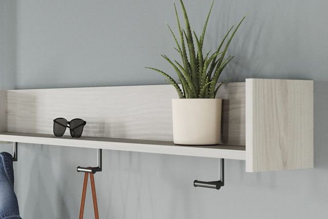 Signature Design by Ashley® Socalle Light Natural Wall Mounted Coat Rack with Shelf-4