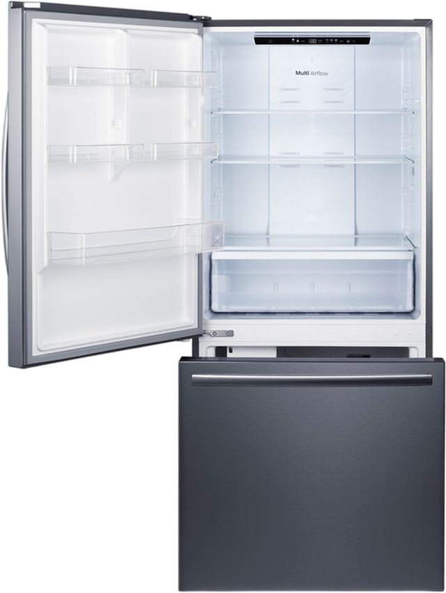 Summit® 31" 17.2 Cu. Ft. Stainless Steel Counter Depth Bottom Freezer Refrigerator-3