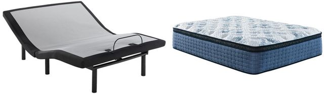 Sierra Sleep® by Ashley® Mt Dana 2-Piece Hybrid Firm and Better Adjustable Base King Mattress Set-0