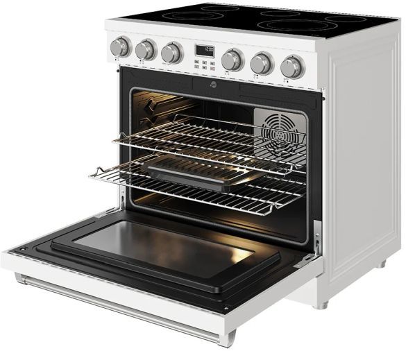 Thor Kitchen® 36" White Contemporary Pro Style Electric Range-4