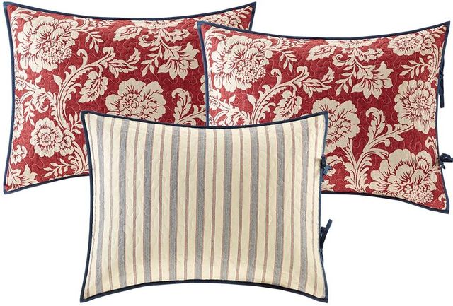 Olliix by Madison Park 6 Piece Red Lucy Twill Reversible Daybed Set-3