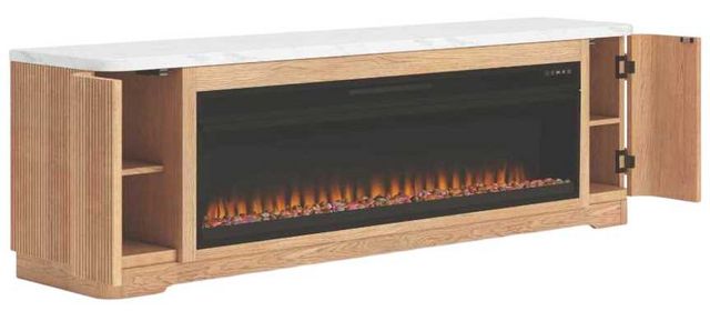 Signature Design by Ashley® Camdill Light Brown TV Stand with Electric Fireplace-5