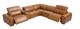 Drew & Jonathan Home Cognac Leather 6pc Reclining Sectional-0