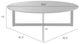 Armen Living Krike Dark Gray Glass Top Coffee Table with Black Base-2