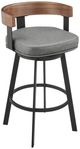 Armen Living Idris Walnut/Vintage Gray Counter Stool-0