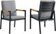 Armen Living Crown 2-Piece Dark Gray Dining Chairs-3