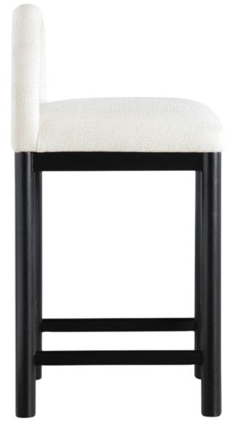 Meridian Furniture Conrad Cream/Black Upholstered Counter Stool-2