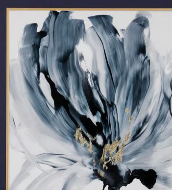 Stylecraft Black/Blue/White Framed Print-1