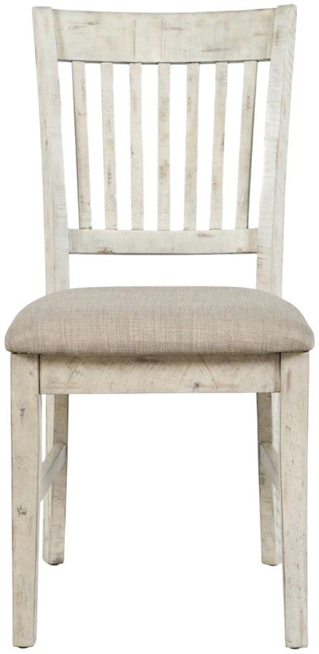 Jofran Inc. Rustic Shores Scrimshaw Cream Desk Chair-2