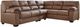 Signature Design by Ashley® WillowBend 3-Piece Caramel L-Shape Sectional-0