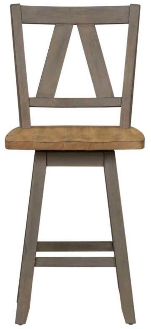 Liberty Furniture Lindsey Farm Gray/Sandstone Counter Height Swivel Stool-2
