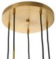 Uttermost® Vanier Warm Brass/White 5-Light Cluster Pendant-3