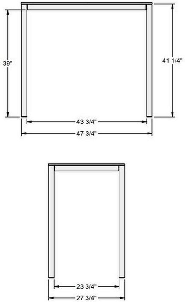 Amisco Customizable Harrison 42" Black Italian Porcelain Bar Table-1