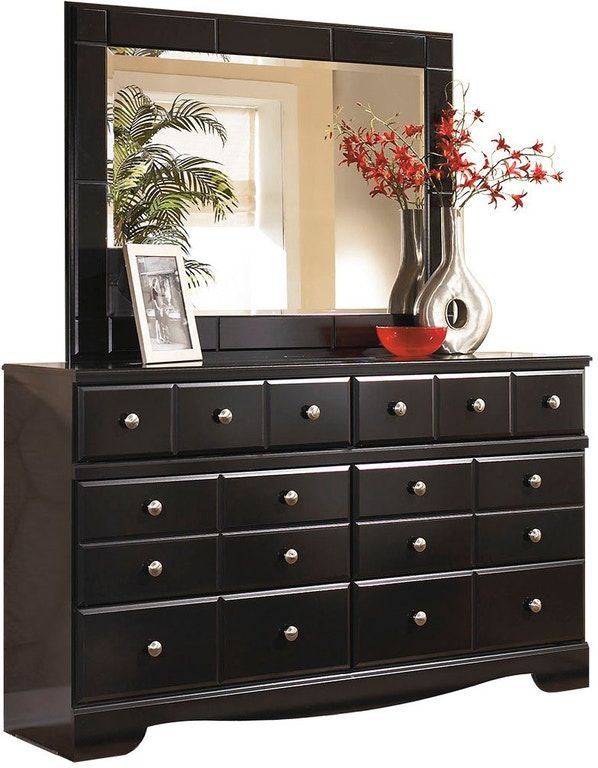Signature Design by Ashley® Shay 2-Piece Almost Black King Poster Bed Set-2